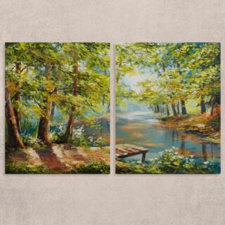 Natural Splendor Canvas Art Painting Set of 2