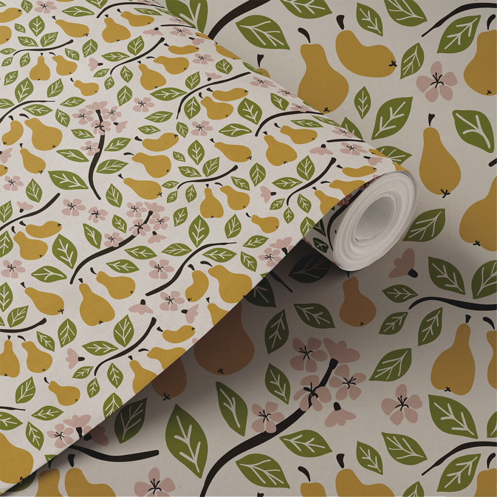 Fruit Green Wallpaper Roll for Walls Magic Decor