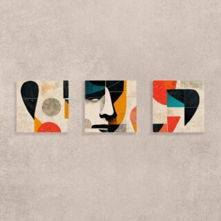 Nordic Abstract Canvas Art Painting Set of 3