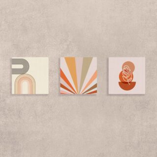 Boho Canvas Wall Art Set of 3