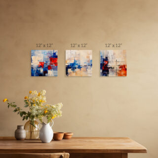 Adventurous Abstract Modern Canvas Wall Art Set of 3