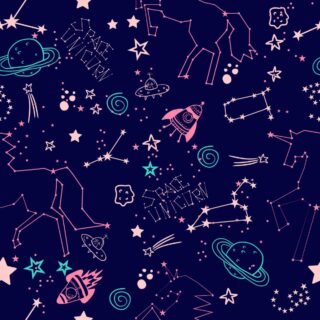 Unicorn Constellation in Space Girls Wallpaper