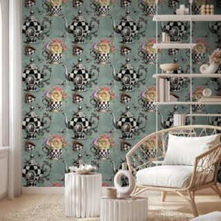 Classic Chessboard Living Room Elegance