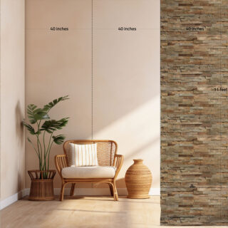 Stripe Stone Wall Pattern Wallcovering