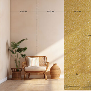 Luxurious Golden Tropical Leaves Wallpaper for Wall