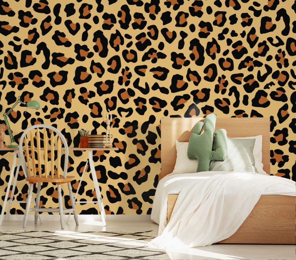 Camouflage Leopard Fur Pattern Wallpaper for Wall - Magic Decor