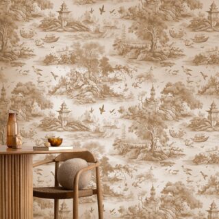 Vintage Portuguese Style Wallpaper for Dining Room