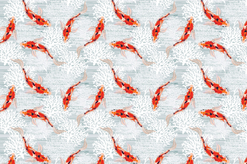 Koi Fish Wallpaper Mural - Magicdecor®