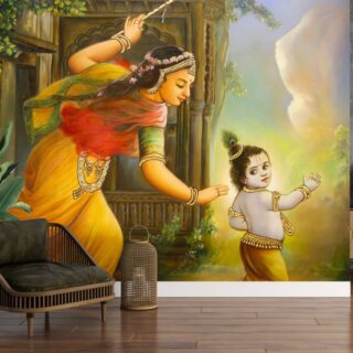 Maa Yashoda and Krishna Wallpaper for Wall