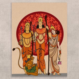 Maa Sita, Ram, Laxman and Hanuman Devotional Canvas Art