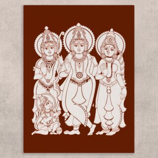 Indian Style Sita Ram Laxman and Hanuman ji Canvas Art