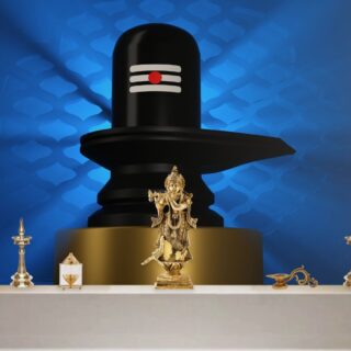 3D Shiv Lingam Wallpaper for Pooja Room