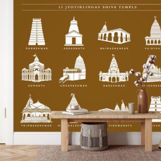 12 Jyotirlinga Shiva Temple Wallpaper for Wall