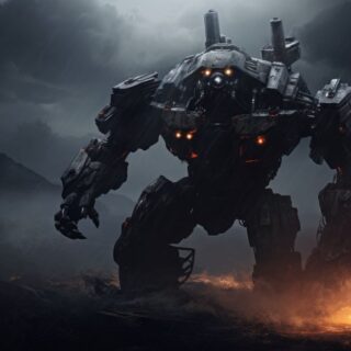 Cyborg The Giant War Robot Wallpaper for Gamers Room