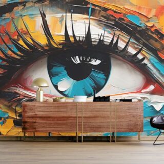 Ankhein, Beautiful Oil Painting of an Eye Wallpaper Mural