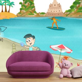 The Kiddies Beach Mural Wallpaper