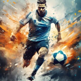 Soccer Intensity Mural Wallpaper