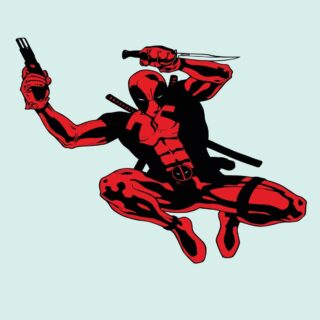 Deadpool in Action Wallpaper for Wall