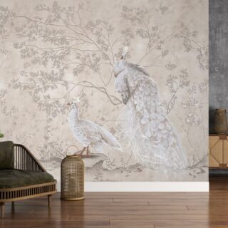 Celestial Peacock Serenity Wallpaper Mural