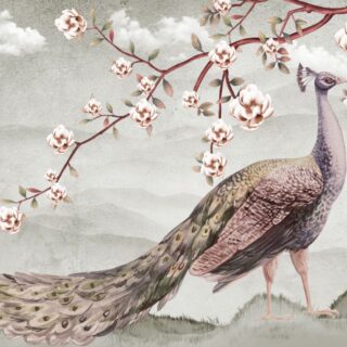 Mayur, Time-Tested Peacock Blooms Wallpaper Mural