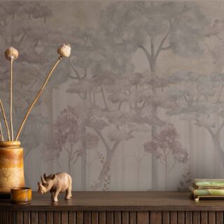 Forest with Blossom Flowers Mural Wallpaper