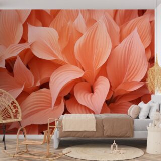 Peach Blossom Serenity, Luxe Wallpaper Mural