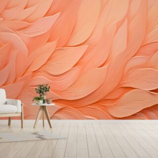 Peach Tender Featherscape Wallpaper Mural