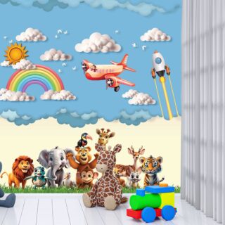 Kilkari: Cute 3D Effects Animal Wallpaper for Kids Room Walls