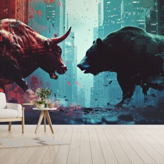 Bearish vs Bullish Stock Market Wallpaper