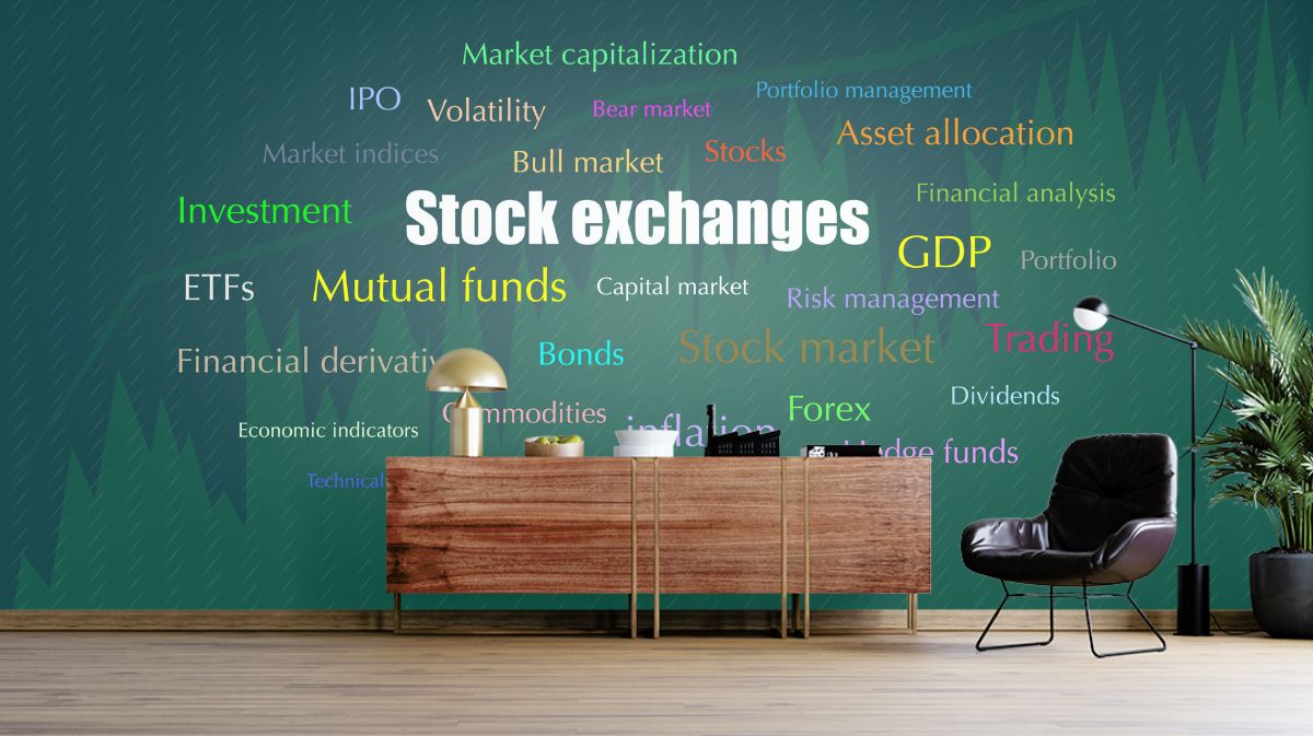 Stock Market And Financial Terms Wallpaper For Investors And Traders 