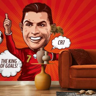 King of Goals Ronaldo Wallpaper Mural