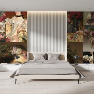 Veronica Art Patchwork Wallpaper Mural, Customized