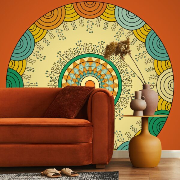 Intricate Madhubani Painting Wallpaper Mural - Magicdecor®