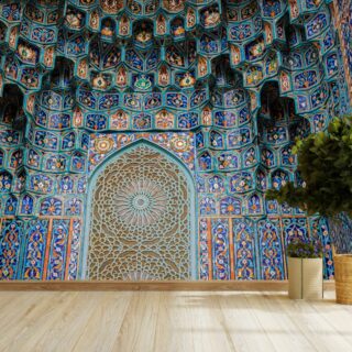 Islamic Pattern Blue Mosque in Saint Petersburg, Russia Wallpaper Mural