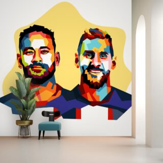 Messi and Neymar Wallpaper for Wall