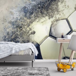 Pencil Watercolor Football Sketch Wallpaper Mural