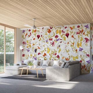 Mehak, Beautiful Floral Design Mural Wallpaper
