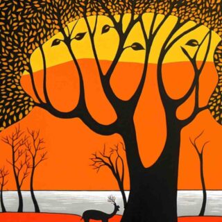 Wild Wisp Gond Art Wallpaper Mural