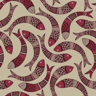 Pattern of Fishes in Traditional Gond Style