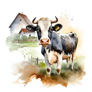 Charming Farmhouse Cow Wallpaper for Wall