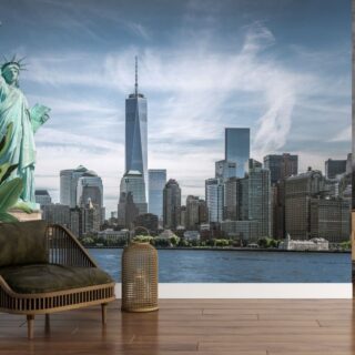 Statue of Liberty New York City Landscape Mural Wallpaper