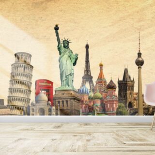 Worlds Iconic Places Wallpaper for Wall