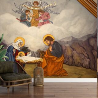 Jesus Birth Wallpaper Mural for Wall