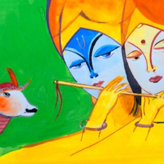 Radha Krishna Premrang Wallpaper Mural