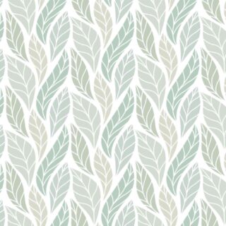 Seamless Green Leaves Patterns Wallpaper Mural