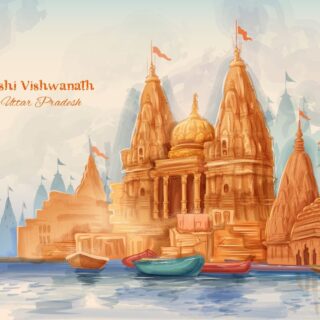 Shri Kashi Vishwanath Painting Wallpaper for Wall