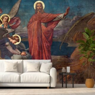 Fresco of Temptation of Jesus in Joriskerk Mural Wallpaper