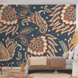 Dreamscape Kalamkari Art Wallpaper