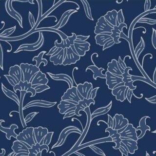 Kalamkari Midnight Blossom Wallpaper for Wall