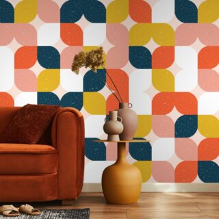 Colorful Geometric Seamless Pattern Wallpaper Mural